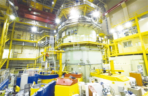 ▲한국원자력연구원의 대표 연구시설  "하나로 원자로"