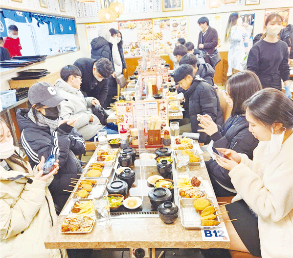▲일본에서 전통일식으로 식사